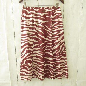 Paige Jeans Skirt 4 Zebra Print Midi Animal Print